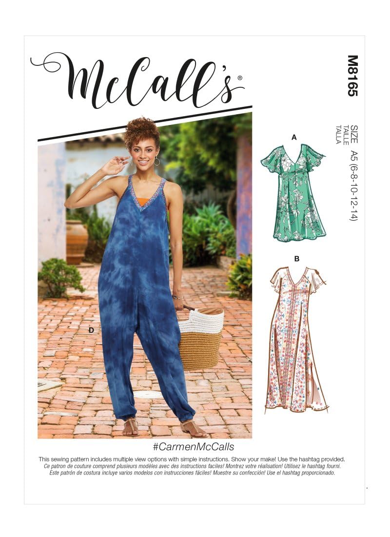 Patron robe femme McCall's M8165A5 patron couture robe tailles 34-42