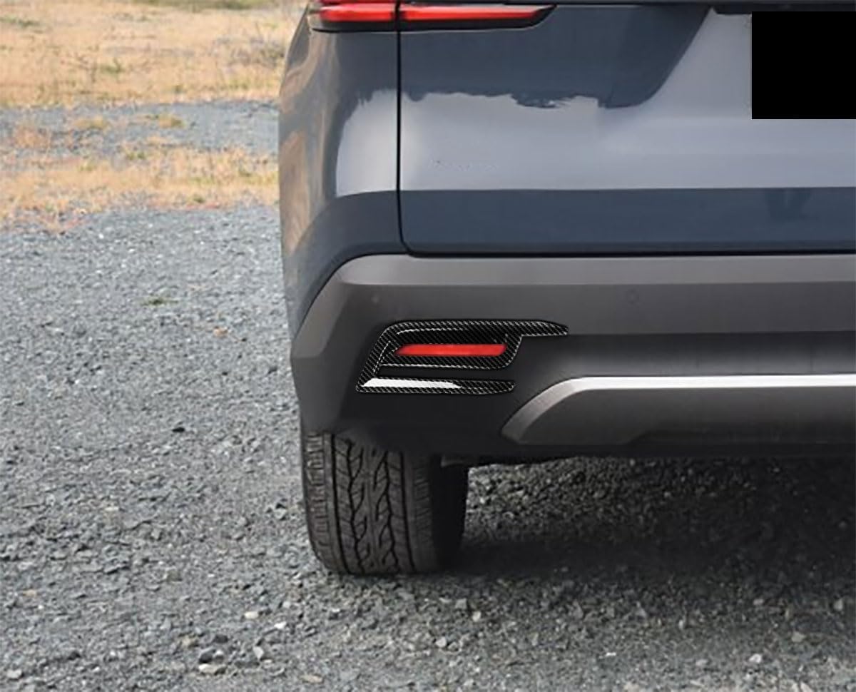 Car Accessories Compatible with Toyota New Grand Highlander 2024 2025 2026 Exterior Rear Fog Light Lamp Cover Trim ABS 2PCS(Glossy Chrome Style)