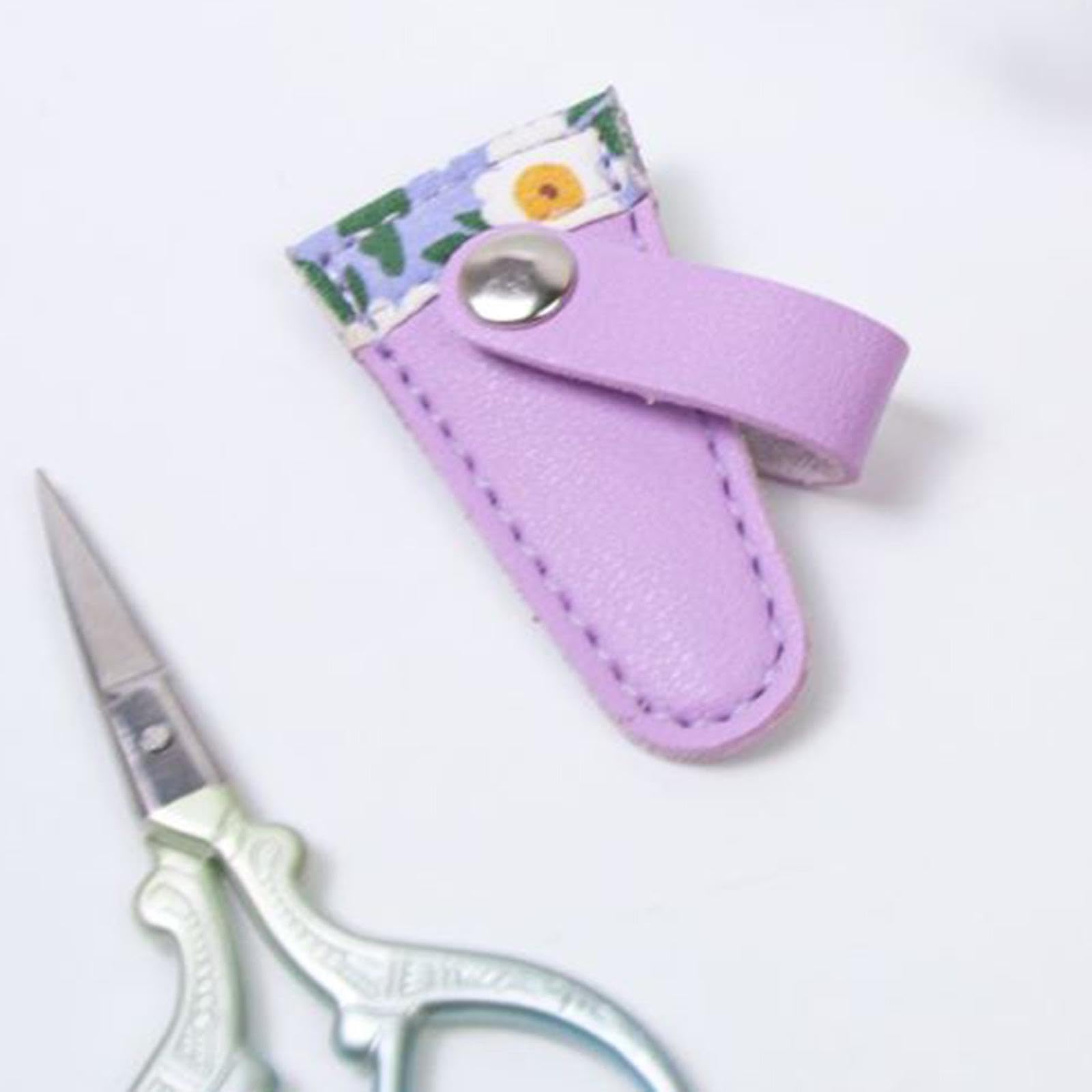 2 étuis à Ciseaux avec Fermeture à Boucle, en Cuir PU Léger, pour La Couture, Le Tricot et Autres Travaux Manuels, 6 pièces