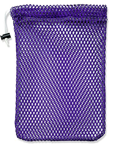 Mesh Stuff Bag - Durable Mesh Bag with Sliding Drawstring Cord Locking Closure.