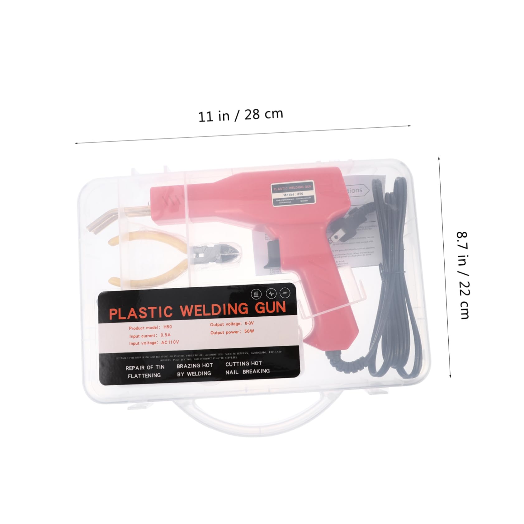 jojofuny 1Set Hot Stapler Bumper Repair Kit Welder Tool with Storage Box Comfortable Grip Electric Bumper Repairing Machine for Easy Operation and Repairs