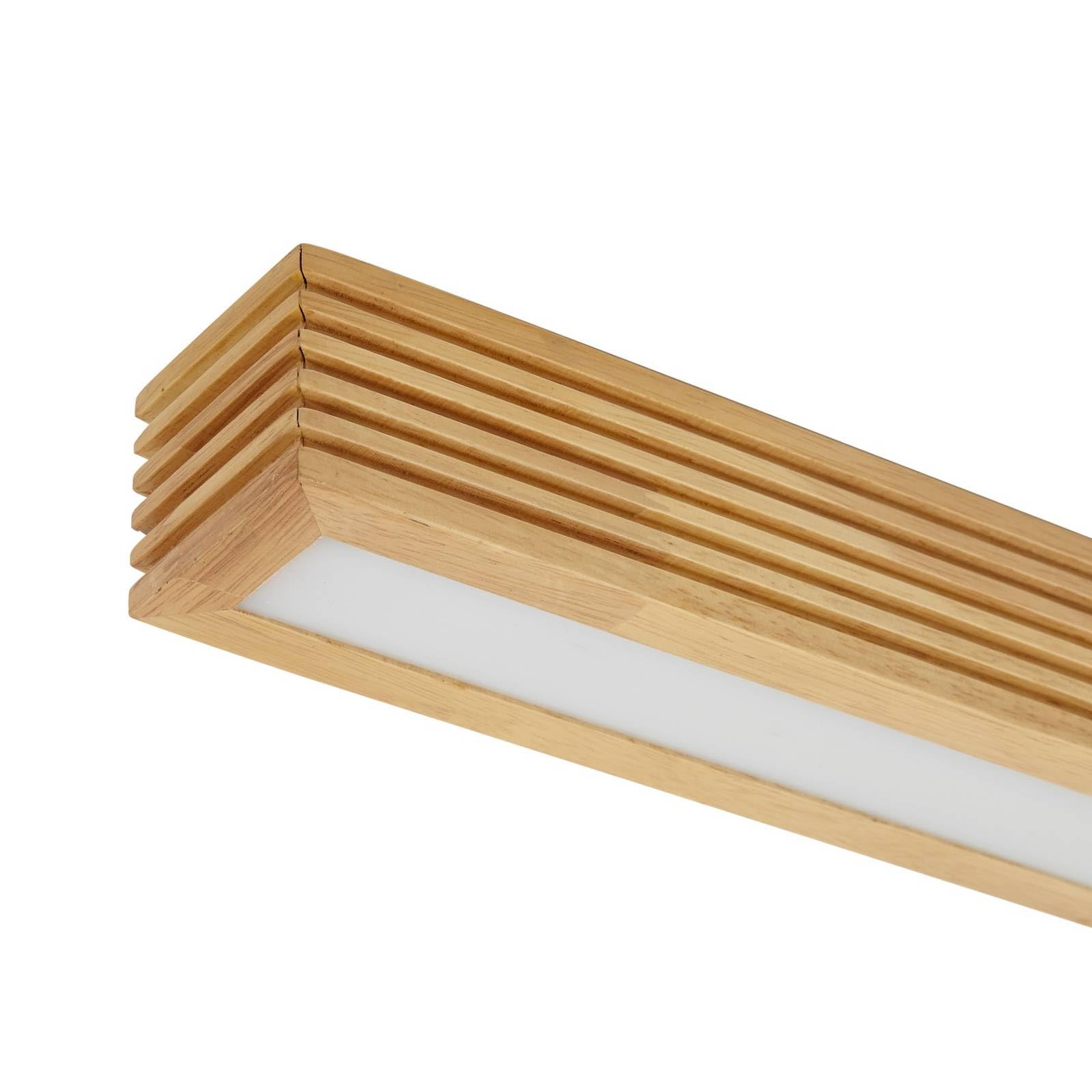 Lucande LED Lámpara de techo Emara (Diseño) en Marrón hecho Madera e.o. para Salón & Comedor (1 llama, lámpara madera,