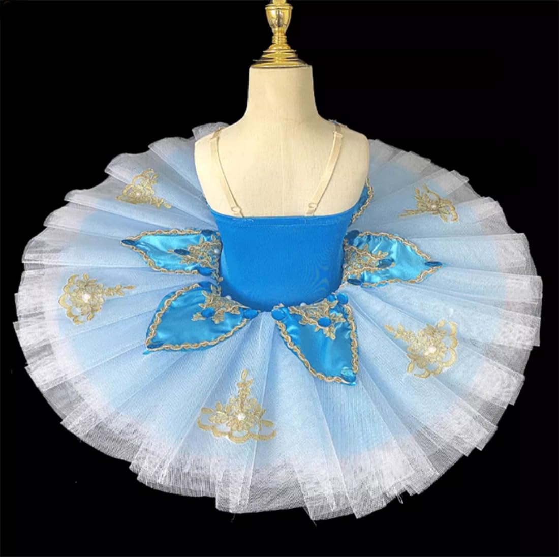 Abito da Balletto tutù per Bambina Costume da Ballo per Bambina Spettacolo di Ballerine tutù per Bambini Abito da Spettacolo di Danza Jazz per Palcoscenico Abito da Allenamento per Spettacoli(110Cm)