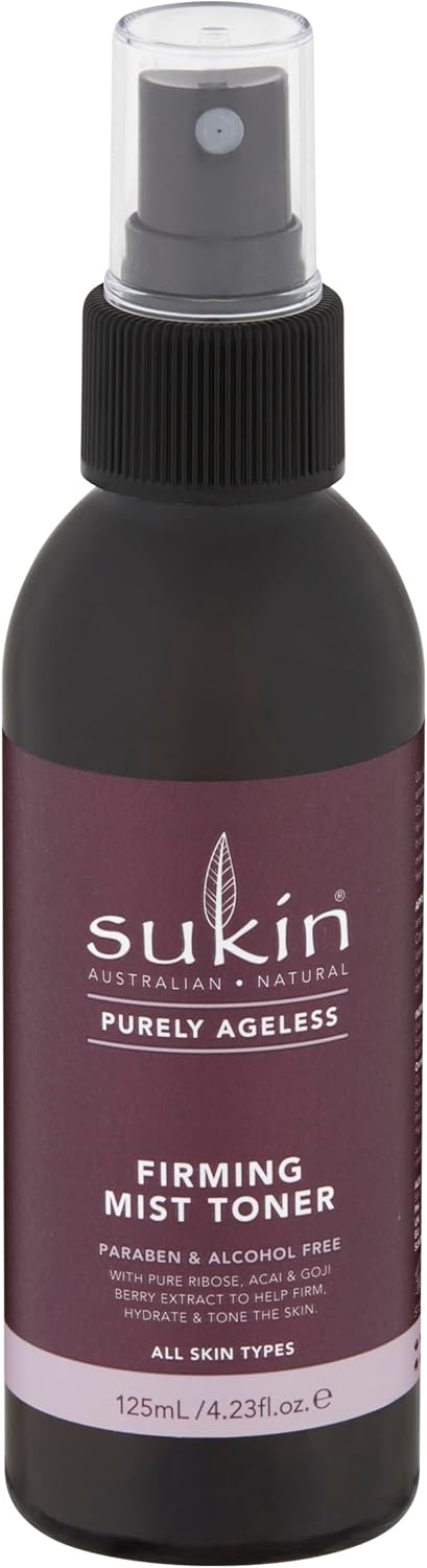 Sukin Purely Ageless Firming Mist Toner 125ml – antioxidant Blend to Help Hydrate & Firm Skin for a Smoother and Toned Appearance – Cruelty Free & Vegan Friendly.