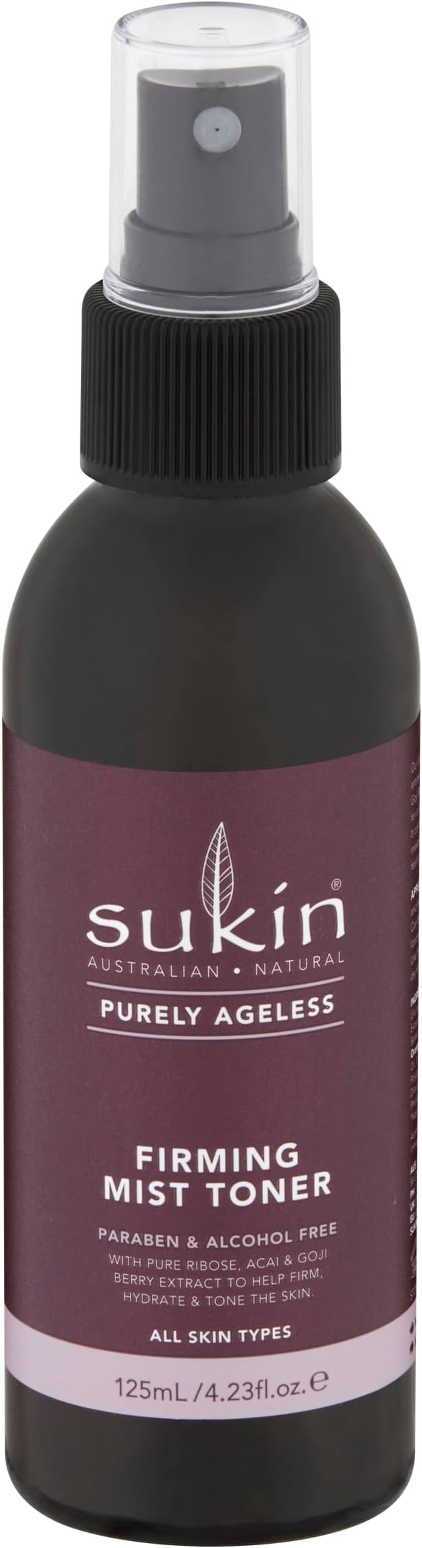 Sukin Purely Ageless Firming Mist Toner 125ml - antioxidant Blend to Help Hydrate & Firm Skin for a Smoother and Toned Appearance - Cruelty Free & Vegan Friendly.