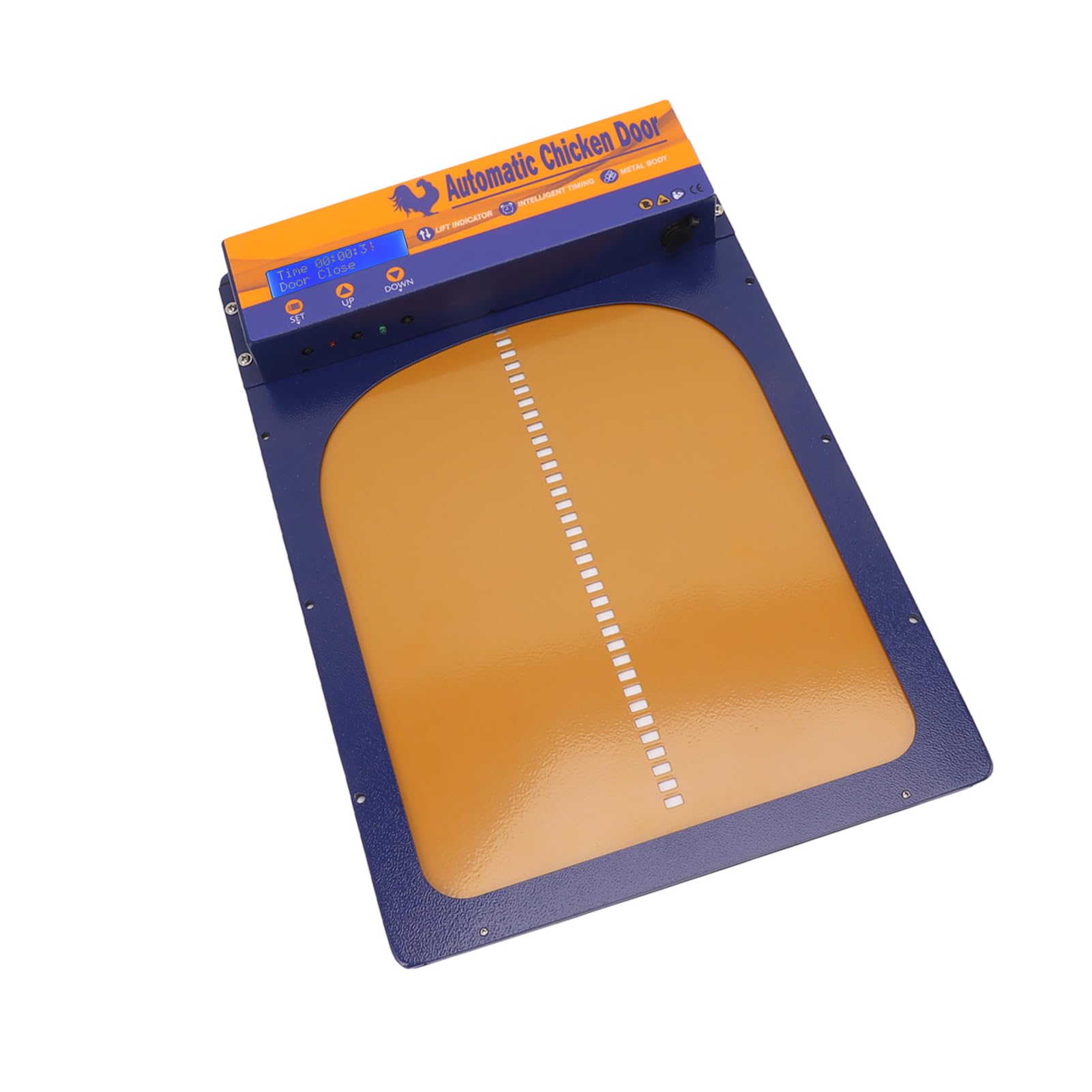 Porta Automatica per pollaio, modalità Manuale, Display LED HD, modalità Timer sicura, apriporta Automatico Domestico per pollaio per Anatre (Blu Gioiello)