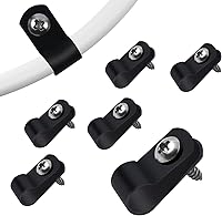 Vista 9 de RGBZONE 120 clips de cable tipo R blancos de 3/8 pulgadas con tornillos, clips de alambre de plástico de nailon para gestión de cables eléctricos
