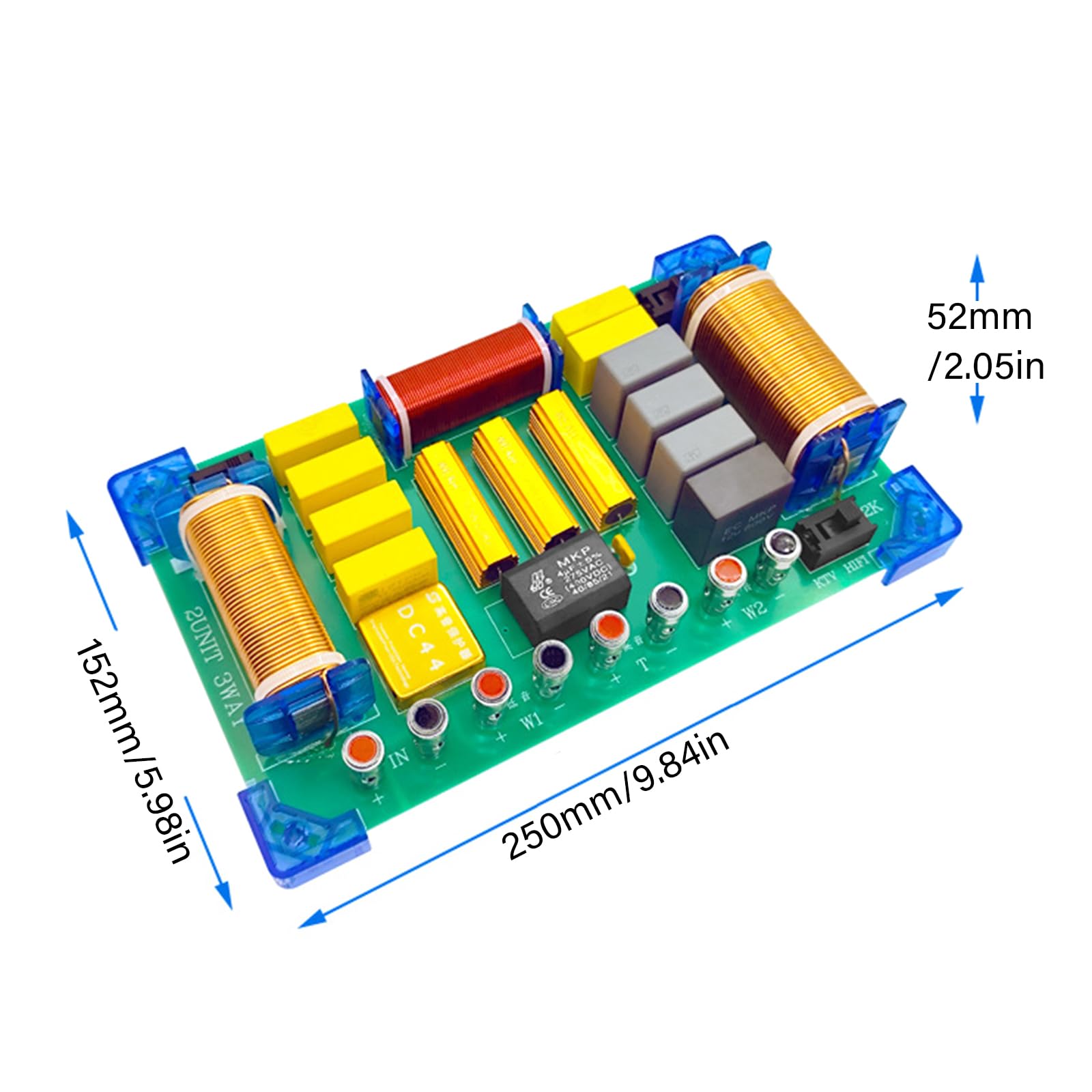 1000 W 3 vie Crossover Board, 1 alta e 2 divisori a bassa frequenza, altoparlante KTV palcoscenico, filtro, protezione docente