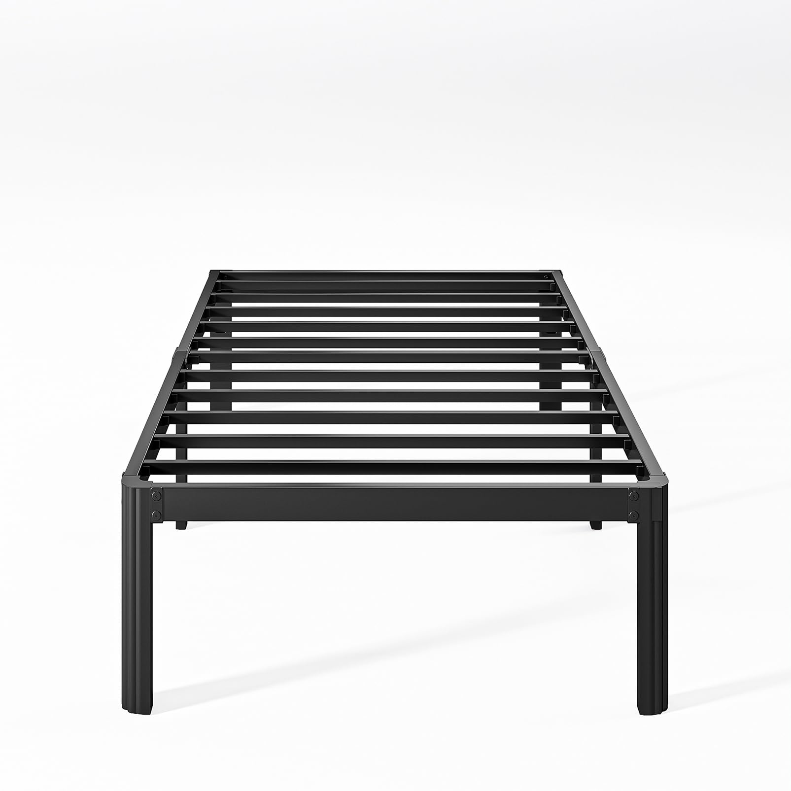 14 Inch High Platform Twin XL Bed Frames No Box Spring Needed, Metal Twin XL Bed Frame, Noise Free, Easy Assembly, Heavy Duty, Black