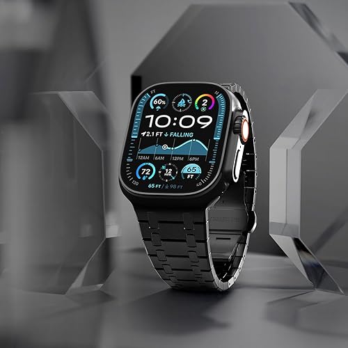 Miniatura 3 de CHANCHY Correa de acero inoxidable compatible con Apple Watch Ultra 2 Band de 1.929 in 1.772 in 1.732 in 1.654 in, correa de metal para iWatch