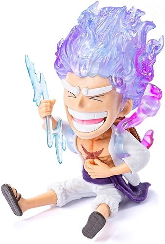 Luffy Figura de acción Gear 5 Luffy figura de acción estatuas estatuas regalos de cumpleaños 4 pulgadas