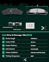 Vista 3 de SCITOO Juego de pastillas de freno de disco delanteras y traseras de cerámica para Ford Explorer 1995-2001, 1998-2002 para Ford Ranger, 1997-2001