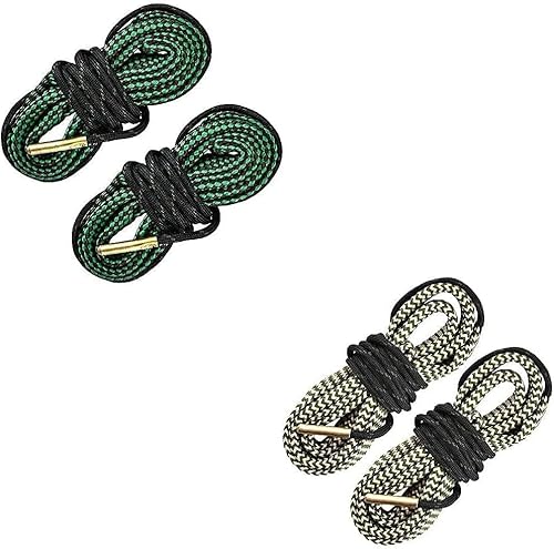 EZshoot 2 PCS Bore Cleaner Snake Kit for Rifle Shotgun（ .22 Cal .223 Cal & 5.56mm +.40 Cal .41 Cal）