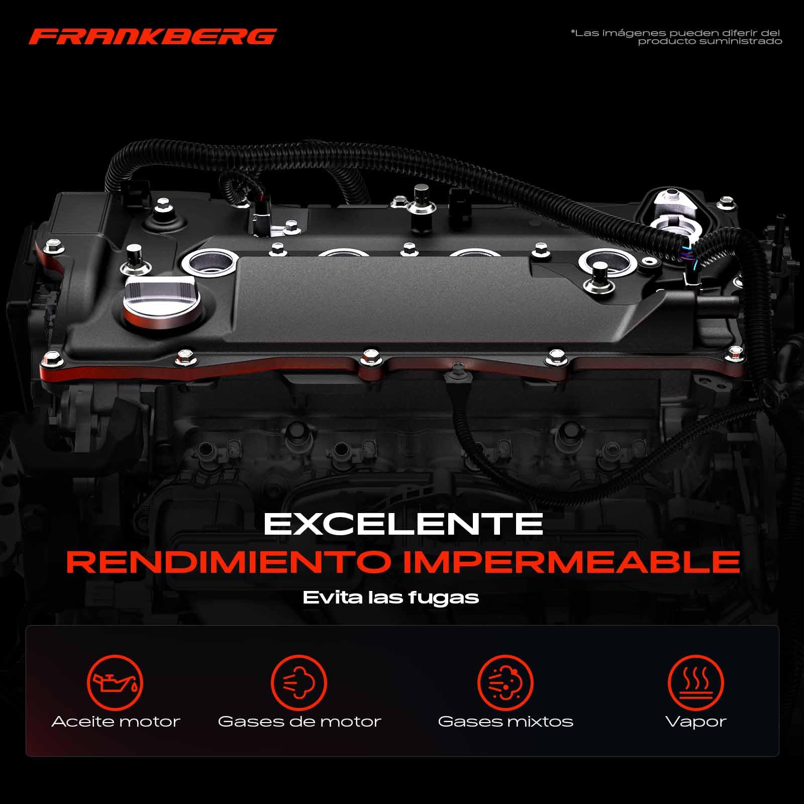 Frankberg Tapa de válvulas | Compatible con: Serie 3 E46, X5 E53, Serie 3 Convertible E46, Serie 7 E65 E66 E67, Serie 3 Coupé E46, Serie 5 E39