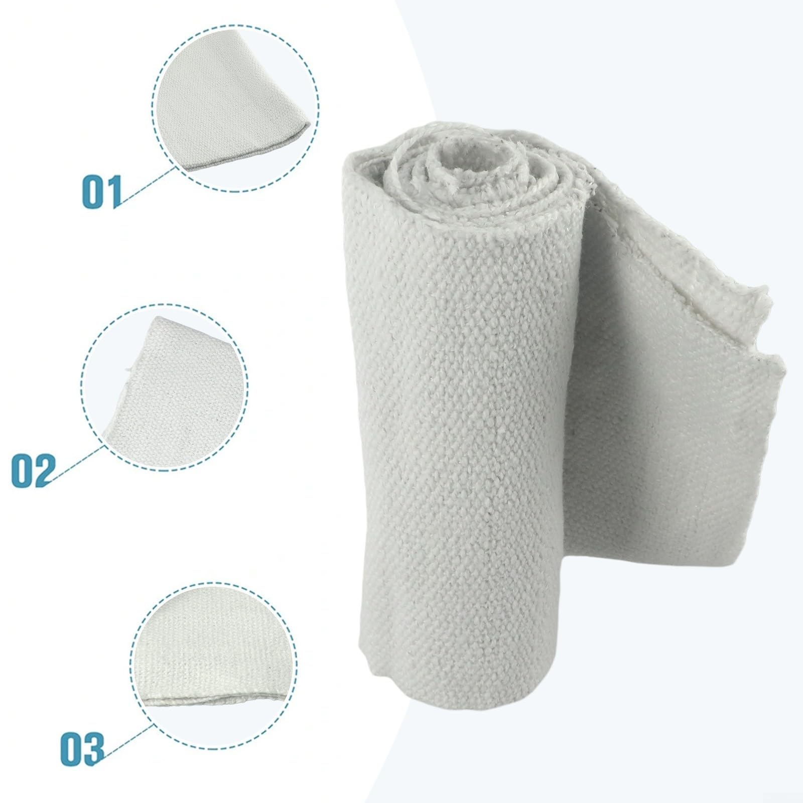 Couverture Ignifuge Fibre De Céramique 2mm - Tapis Protection Haute Température 1260°C (1m X 0,5m)