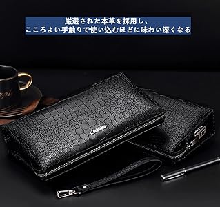 Amazon | [ハナ] セカンド バッグ メンズ レザー ダブル