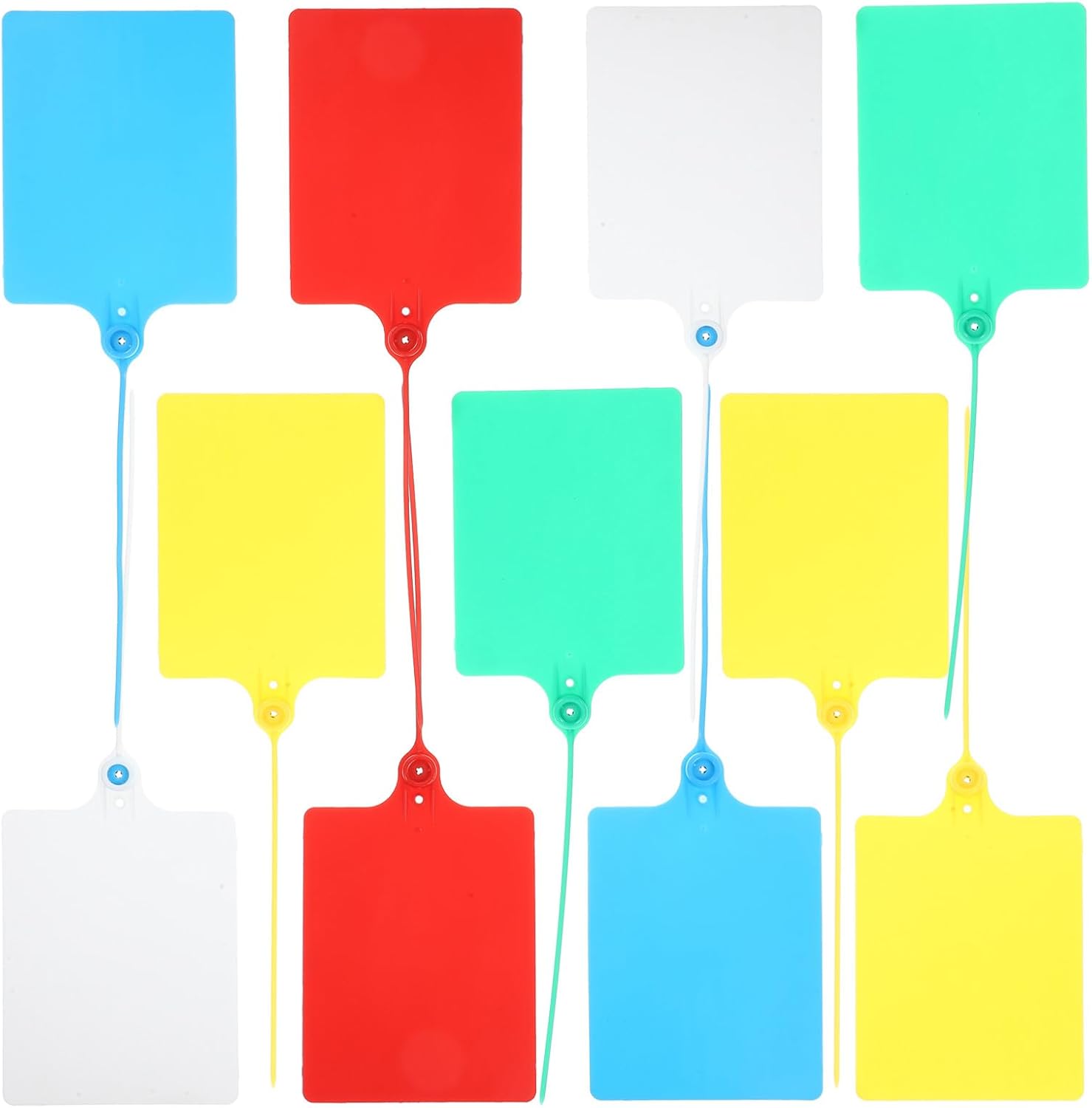 100pcs Plastic Shipping Tags for Labeling with Cable Tie, 80x100mm Sturdy Pp Material, Writable Luggage Tags for Logistics and Packaging Use