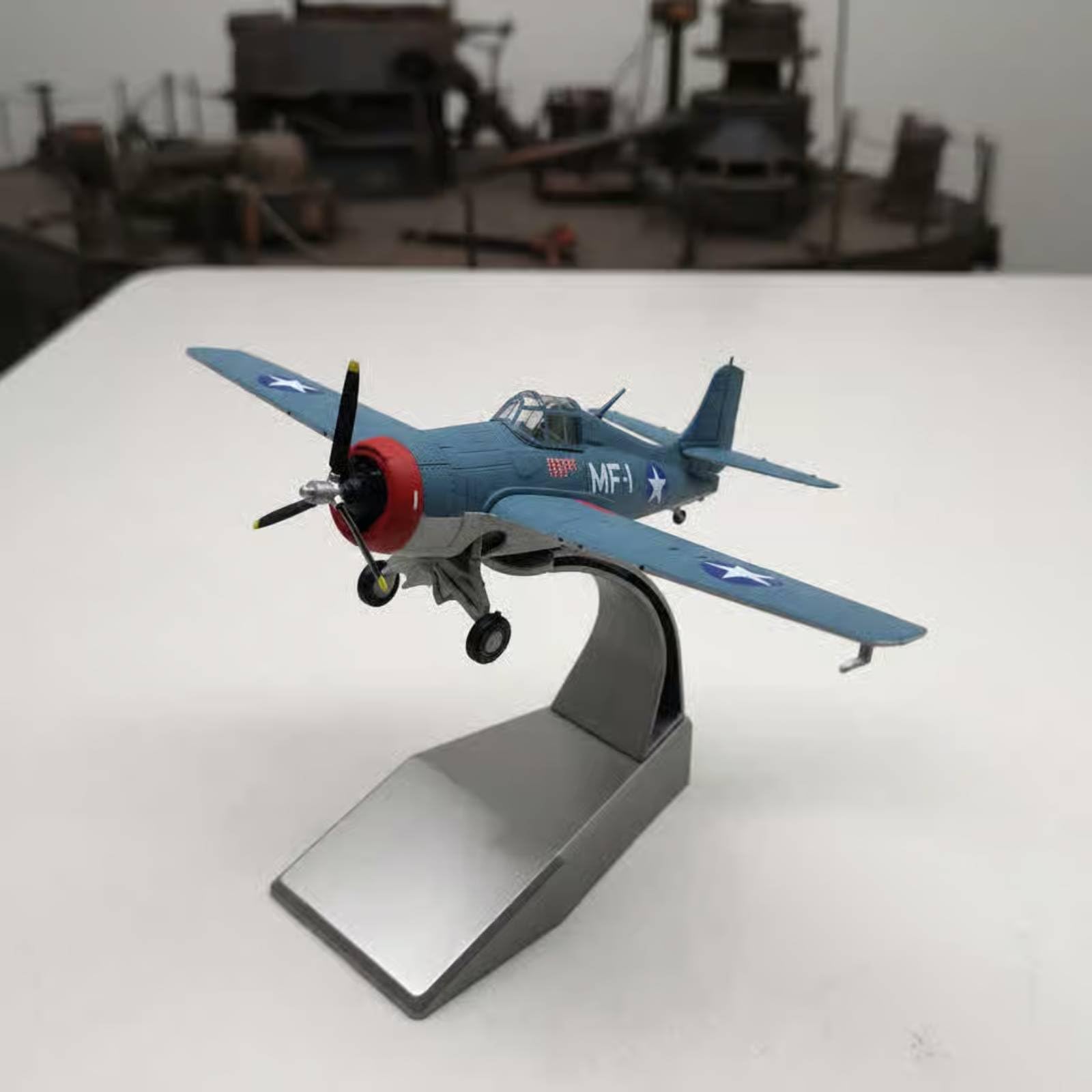 Modello Aereo F 4F Aereo da Caccia Miniatura Diecast in Lega con Supporto per Profilo Storico da Collezione Adatto per Studio Ufficio Vetrina
