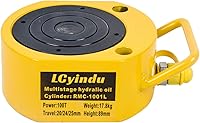 Vista 11 de Cilindro hidráulico 10T Ram 0.98 "carrera sólida de acción única carrera de múltiples secciones cilindro hidráulico de elevación hidráulica Jack
