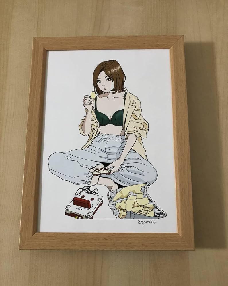 Amazon.co.jp: kj 額装品 江口寿史 B5サイズ額入り ポスター風