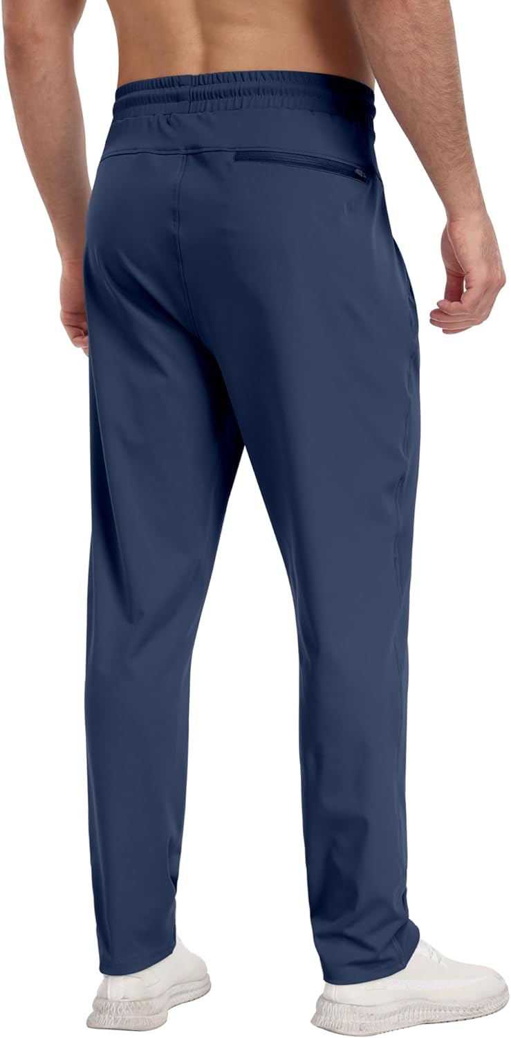 3 Pack Mens Athletic Sweatpants with Zipper Pockets,Workout Gym Joggers Pants for Men Running Jogging Pants - Image 4