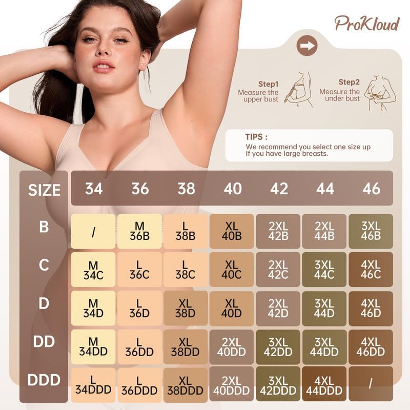 Jelly Bras for Women No Underwire Wireless Bra with Support and Lift Full Coverage Plus Size Comfy Seamless Bra - Image 7