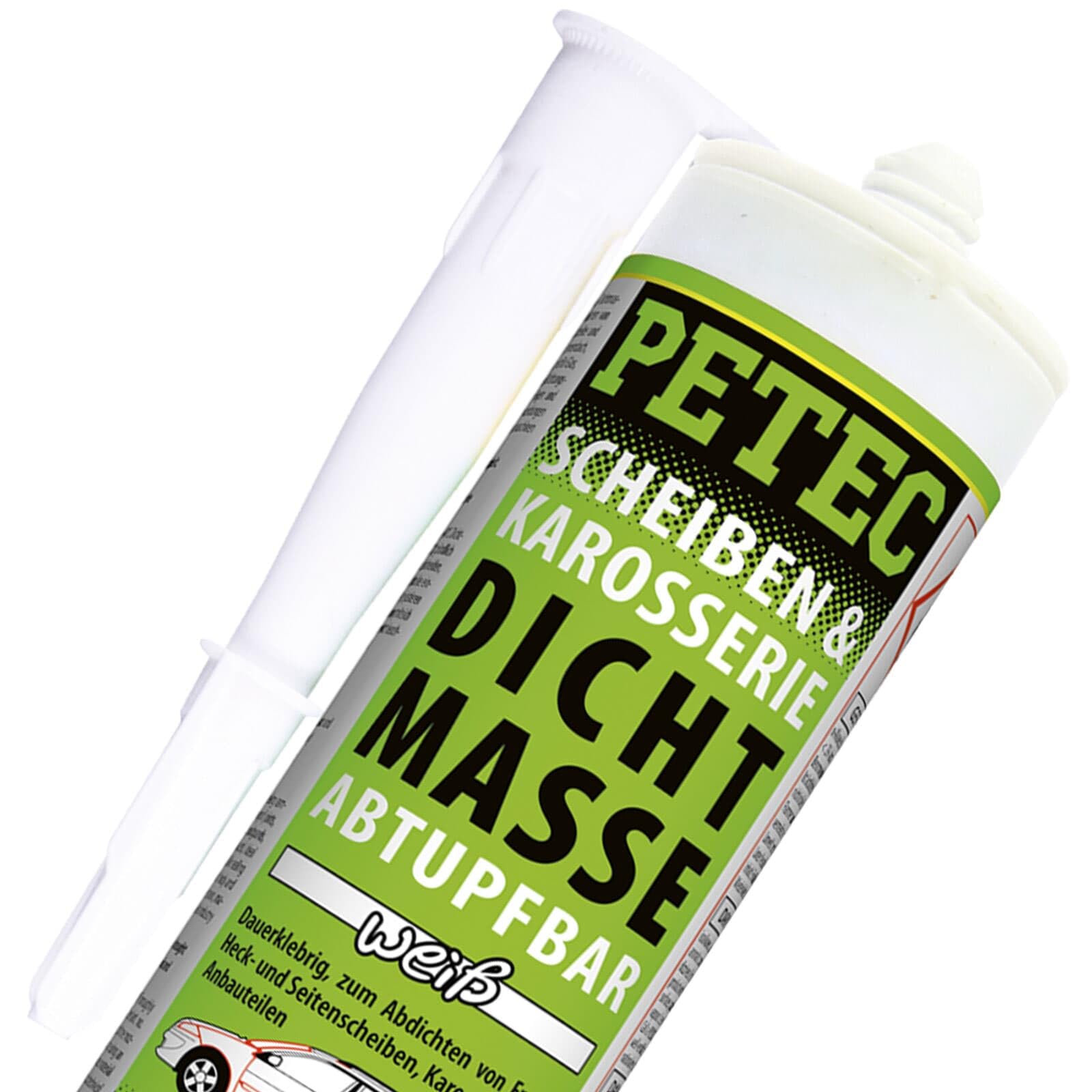 PETEC 3x 83290 Scheibendichtstoff | 3x 83290, PETEC Dichtmasse 310ML Weiß,