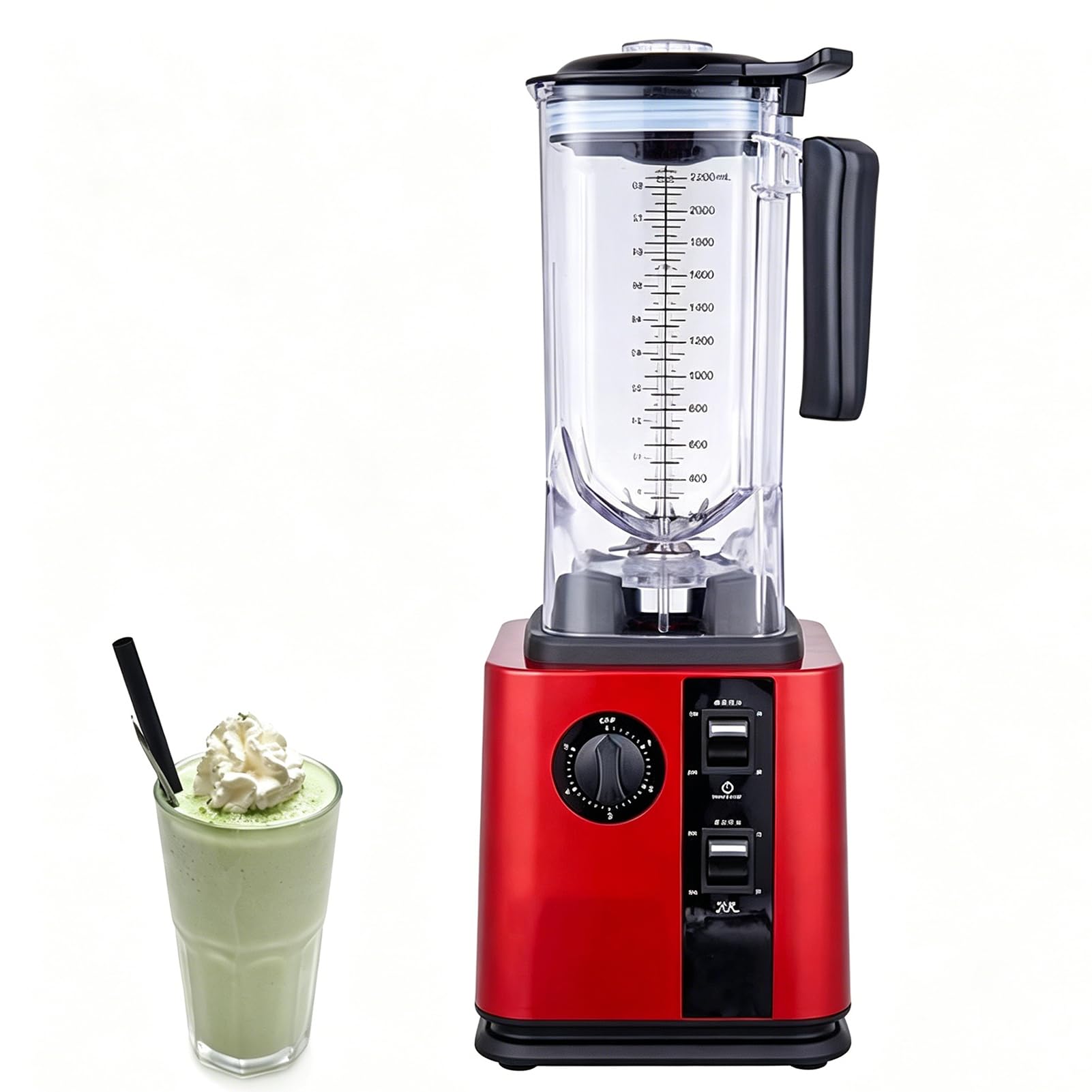 Wysokiej prędkości blender do smoothie i miksowania – szklany dzbanek 1,5 l, blender stołowy o prędkości 18000–30000 obr./min, 9 regulowanych prędkości i tryb pulsacyjny, kruszarka do lodu do smoo #2