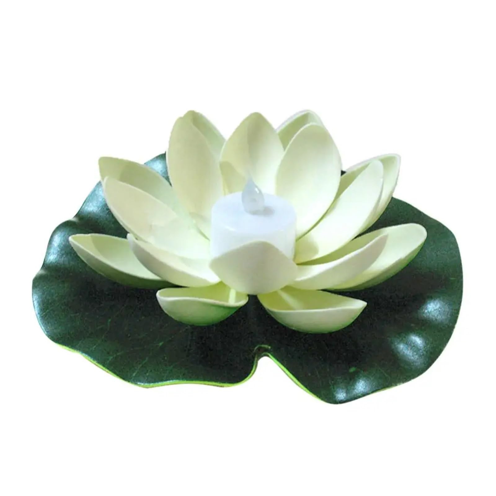 UJEDFHV Artificial Water Lily 18cm Artificial Lotus Flower Light Floating Floral Lamp Garden Pond Night Simulation Decoration for Garden
