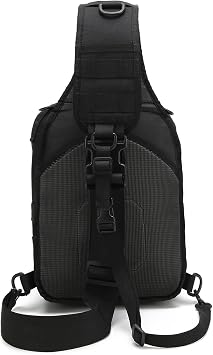 Tactical Sling Bag for Men, Shoulder Bag Backpack Small Molle Assault Range Bags Chest Pack Day Pack Diaper Bag (Digital Camo)