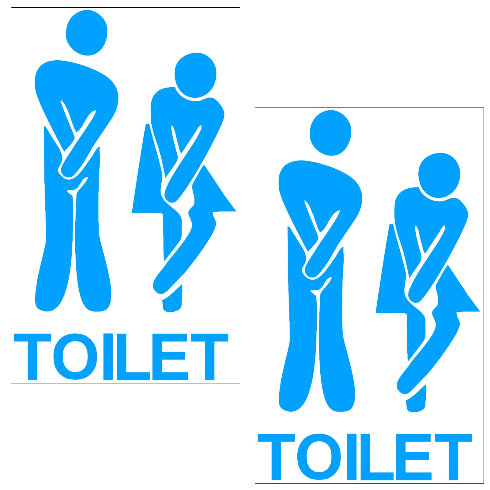 Luminously Restrooms Wall Sticker Nighttime Accidents Without Residues Bathroom Toilet Signs Decal Adhesive Toilet Door Signs