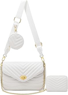 JEEHANQuilted Crossbody Bags for women Designer Shoulder Handbags Small Purse