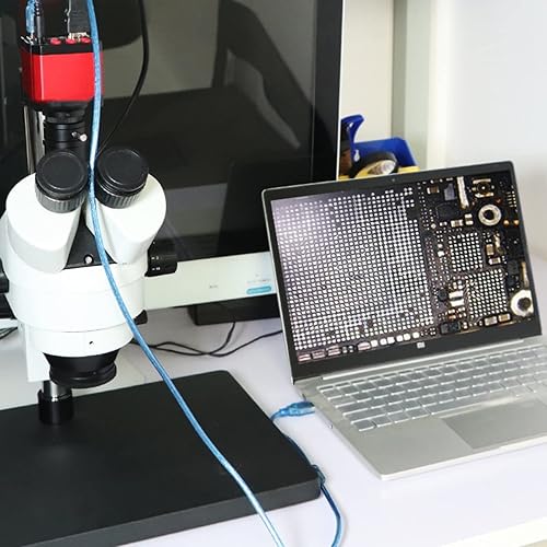 Miniatura 7 de Cámara de microscopio HDMI HD 2MP 30FPS HDMI USB Industrial Digital Teléfono Cámara Microscopio para Microscopio Binocular Trinocular (Color