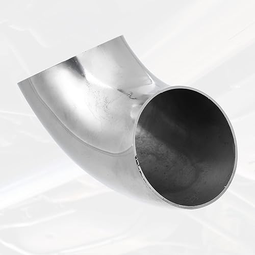Vista 56 de X AUTOHAUX 2 unids OD 4 pulgadas 90 grados mandril curva codo SS304 tubo de acero inoxidable tubo de escape codo tubo de escape para coche sistema