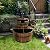 Tangkula 2-Tier Water Fountain Outdoor, Rustic Wood Cascading Waterfall Fountain with Electric Pump, Outside Water Feature with Decorative Hand for Garden Patio Backyard (Fir Wood)