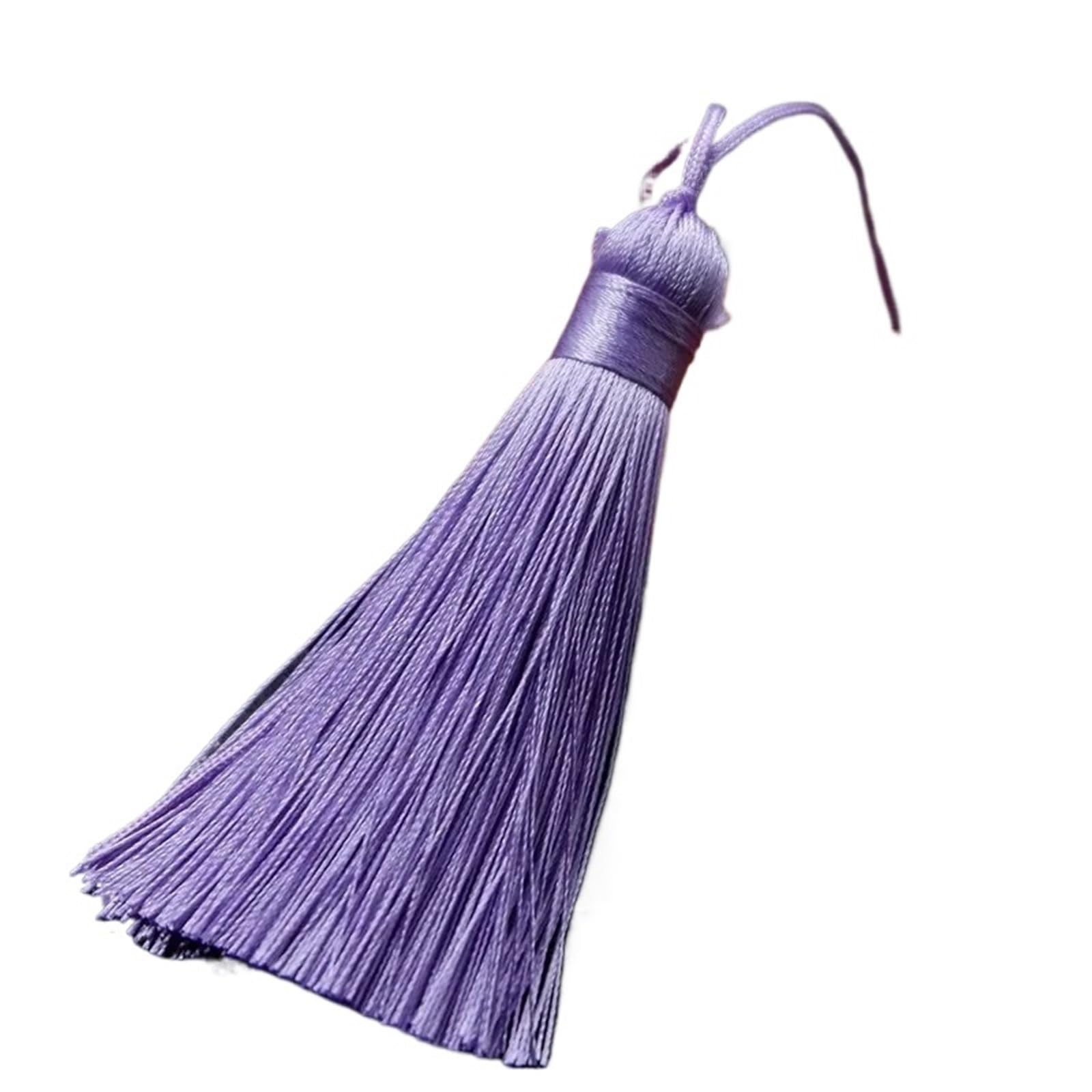 Handmade Silky Tassels 8cm with Loop for Jewelry Keychain DIY