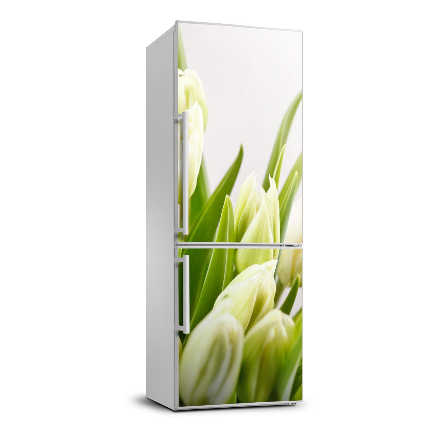 Vinilo para nevera autoadhesivo de 70x190 cm con diseño de tulipanes Tulup decorativo