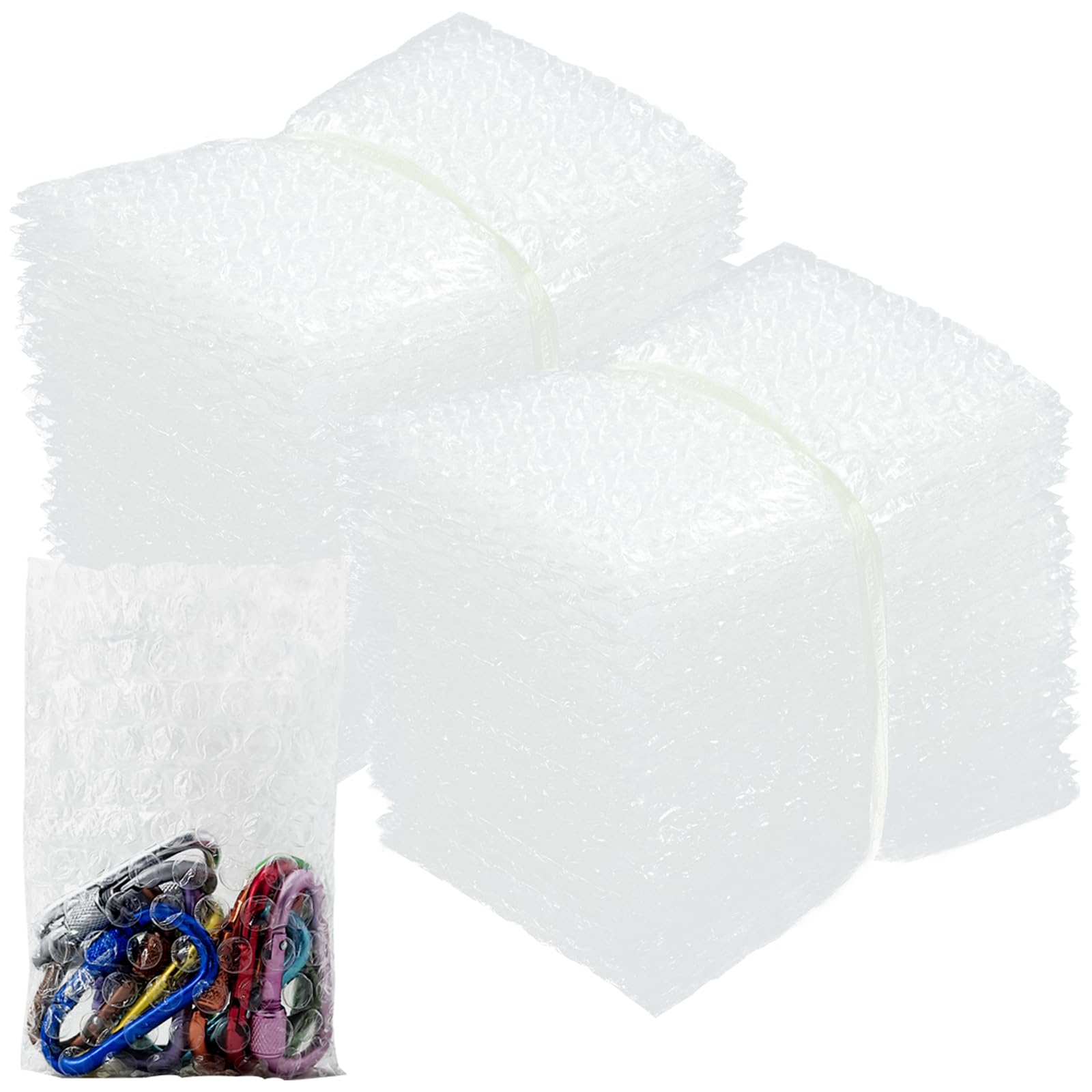 Photo 1 of 100PCS 4x6 Inch Bubble Pouch Wraps, Clear Bubble Out Bags for Packing, Double Walled Shockproof Foam Cushioning Bags for Moving and Shipping Fragile Item