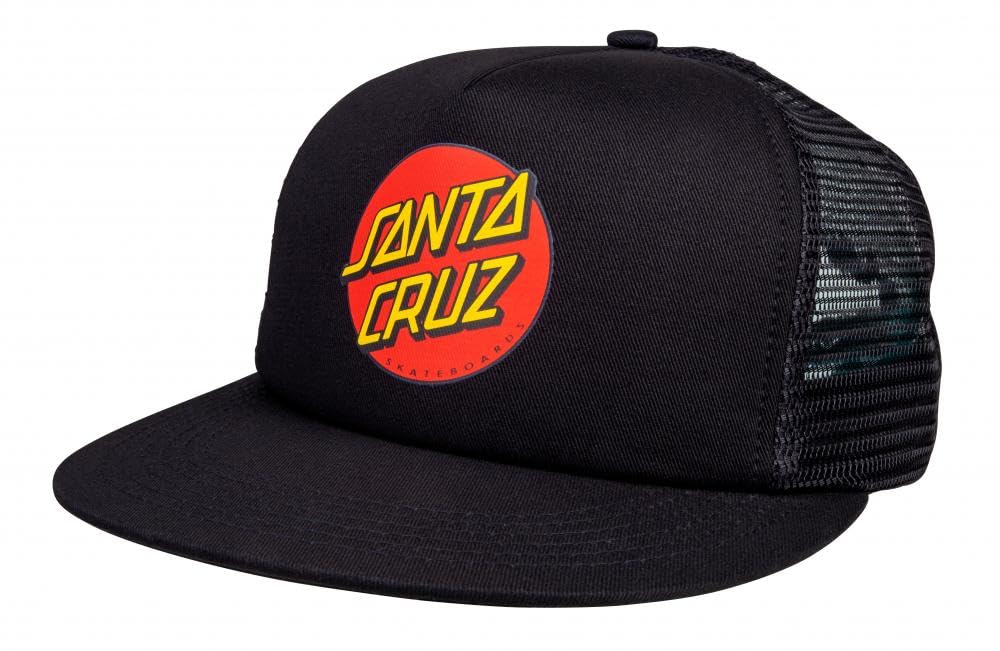 Classic Dot Trucker Mesh Cap Black Black