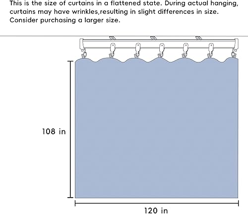 Miniatura 7 de Cortinas divisoras de habitación, para privacidad, totalmente opacas, con aislamiento térmico y reducción de ruido, para dormitorios, ventanas,