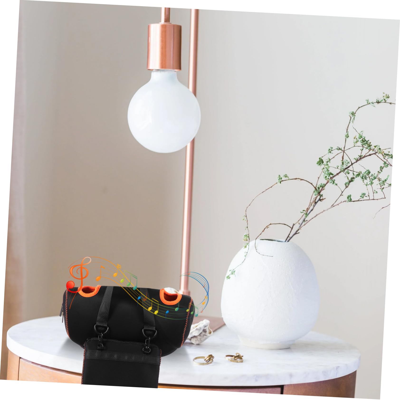 KICHOUSE 1Pc Portable Audio Storage Bag for Xtreme Black Scratch Resistant Design Convenient Zipper Closure Straps for Travel