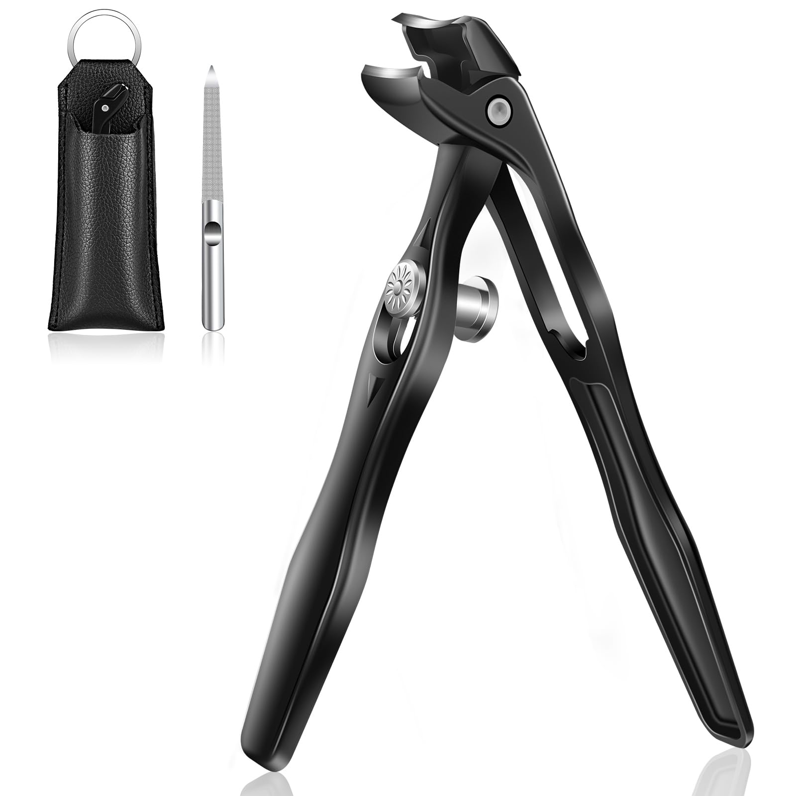 Toenail Clipper for Thick Toenails with Long Handle Black
