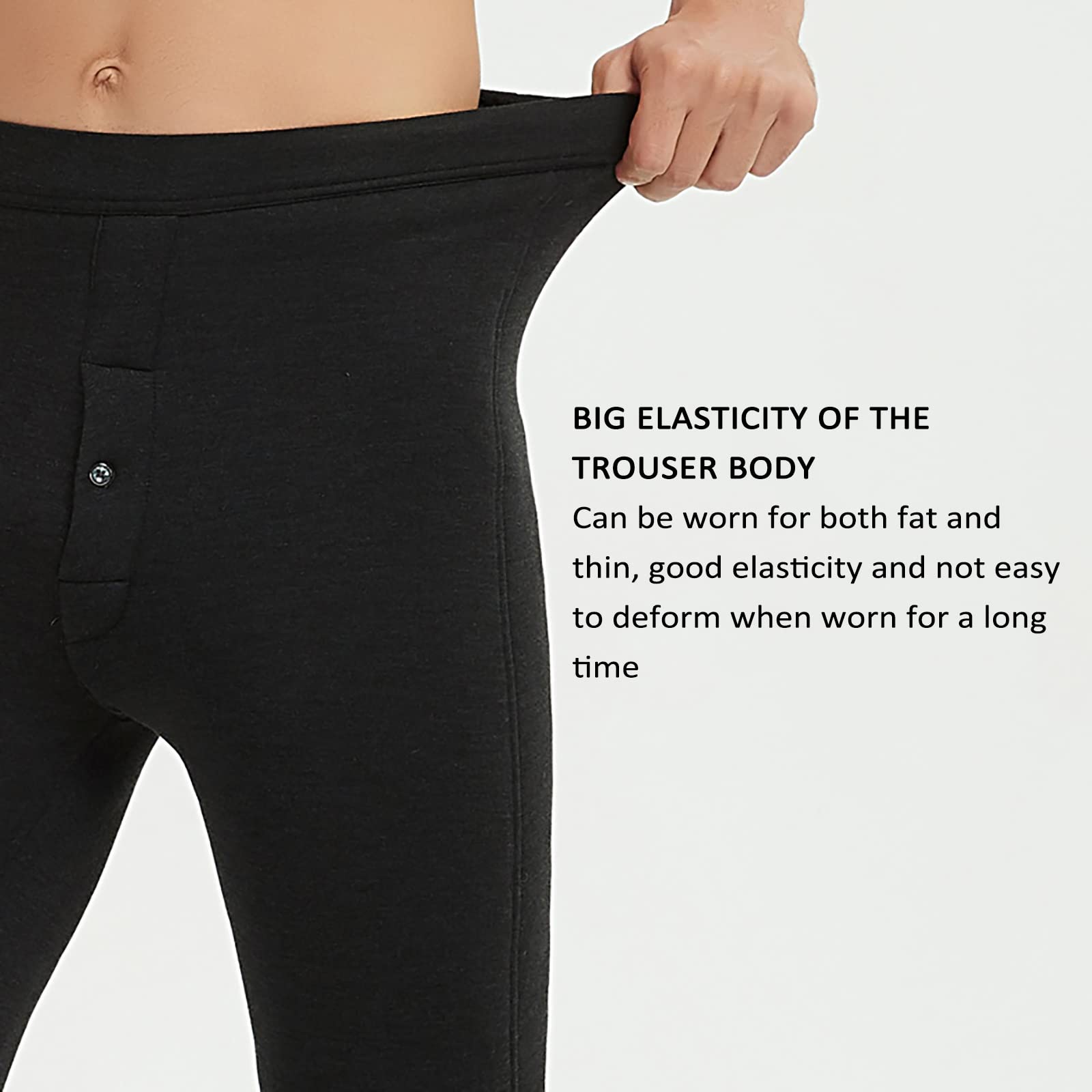 G&F Hommes Caleçon Long Thermique Bas Leggings Doublé Polaire sous-vêtements Thermiques Séchage Rapide