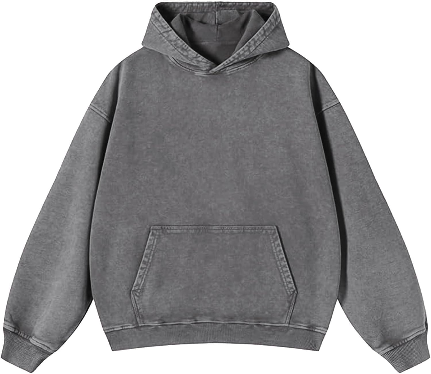 ATOFY Oversized Hoodies for Men Womens Pullover Sweatshirts Acid Wash Vintage Loose Fit Unisex Cotton Outfits