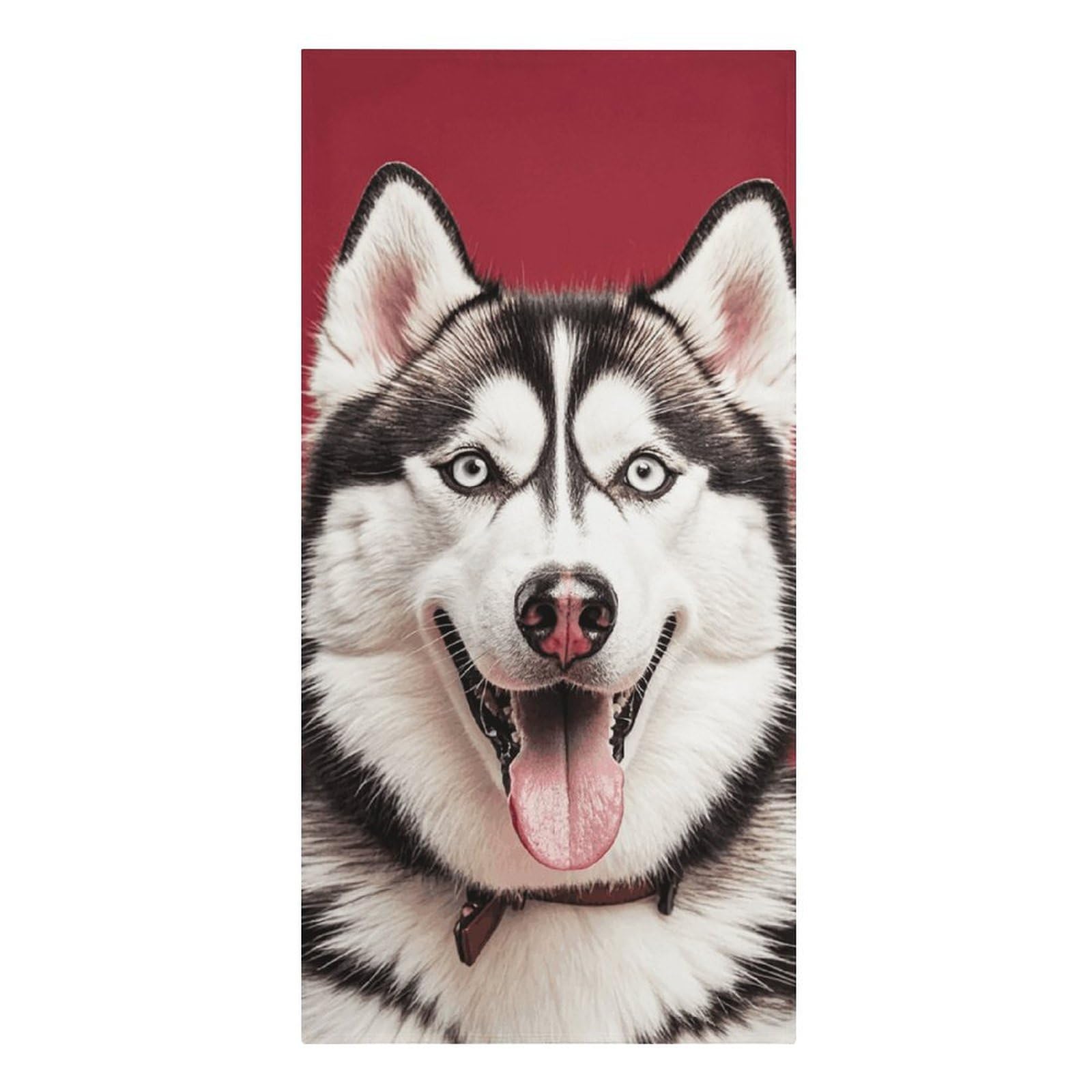 QMNLKH Lovely Husky Beach Towel for Women, Large Microfiber Pool Towel for Men, Absorbent Swim Towels for Home, Lightweight Bath Towels for Camping, Yoga, 30.3"x61.4"