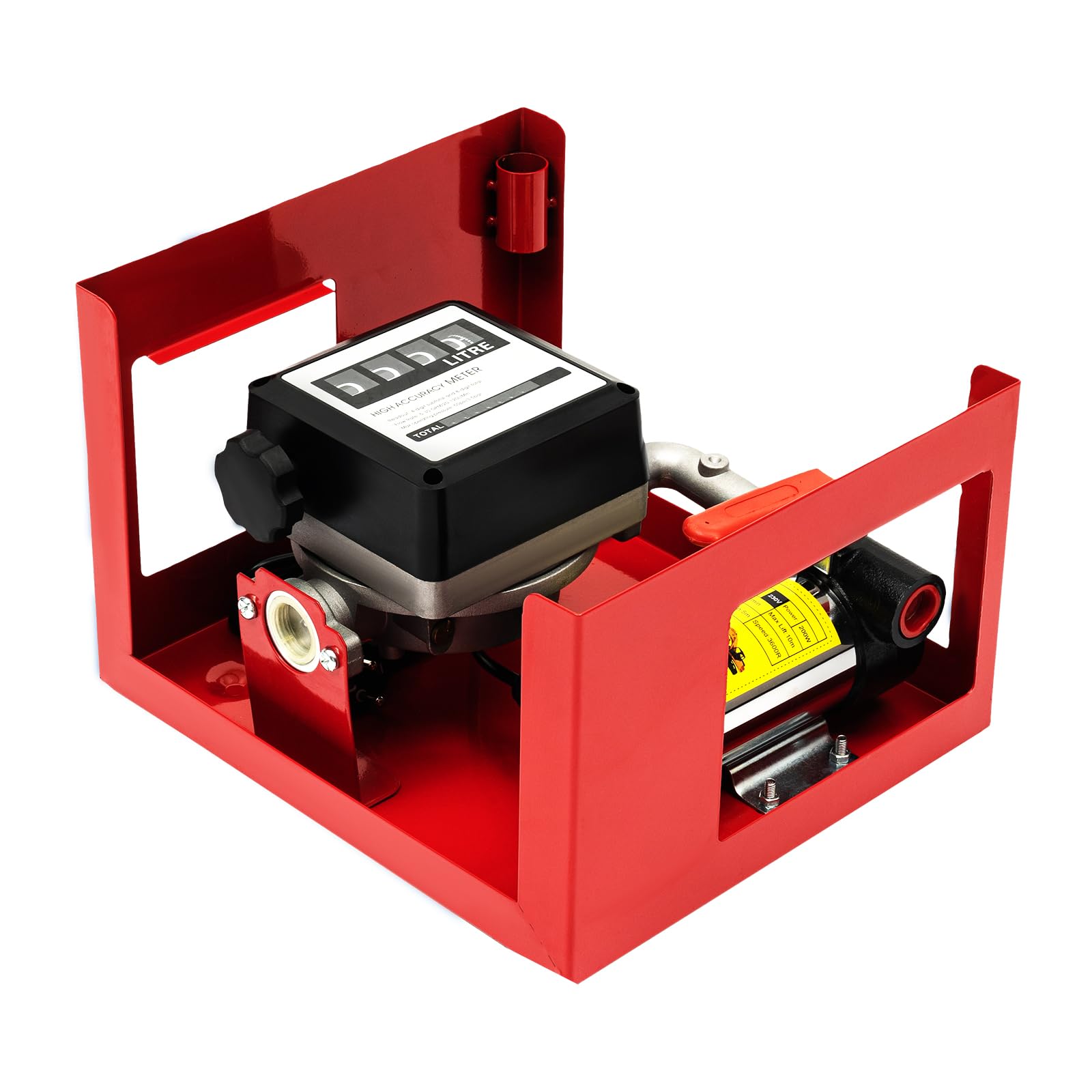 Dieselpumpe 230V Selbstansaugend, 200W 50L / min Heizölpumpe für Öltank, Ölabsaugpumpe Elektrisch Ölpumpe, Automatik Pistole, 4m Schlauch