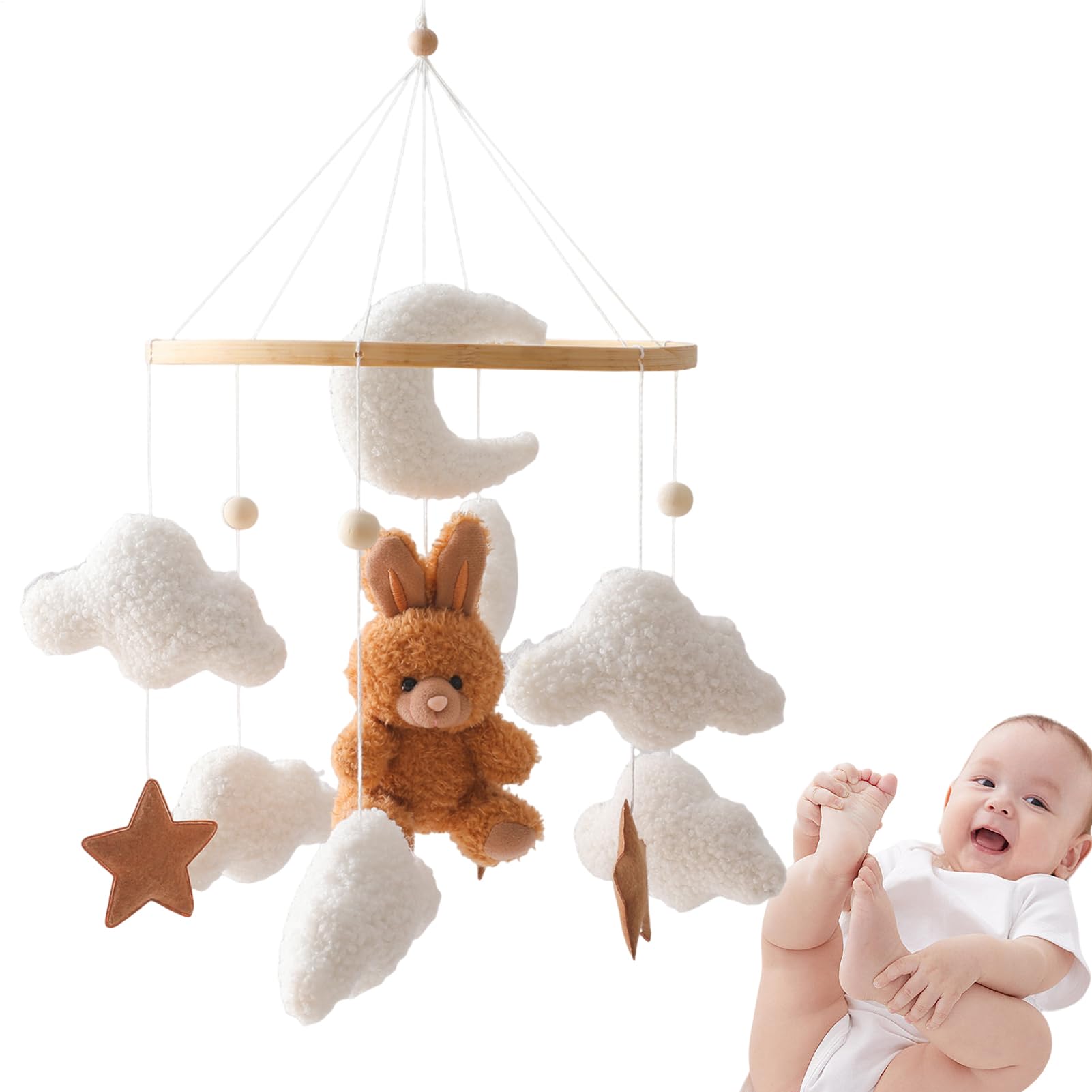 Mobile lit bébé Kle Spinner pour apaiser les pleurs et décorer la chambre d'enfant - 8