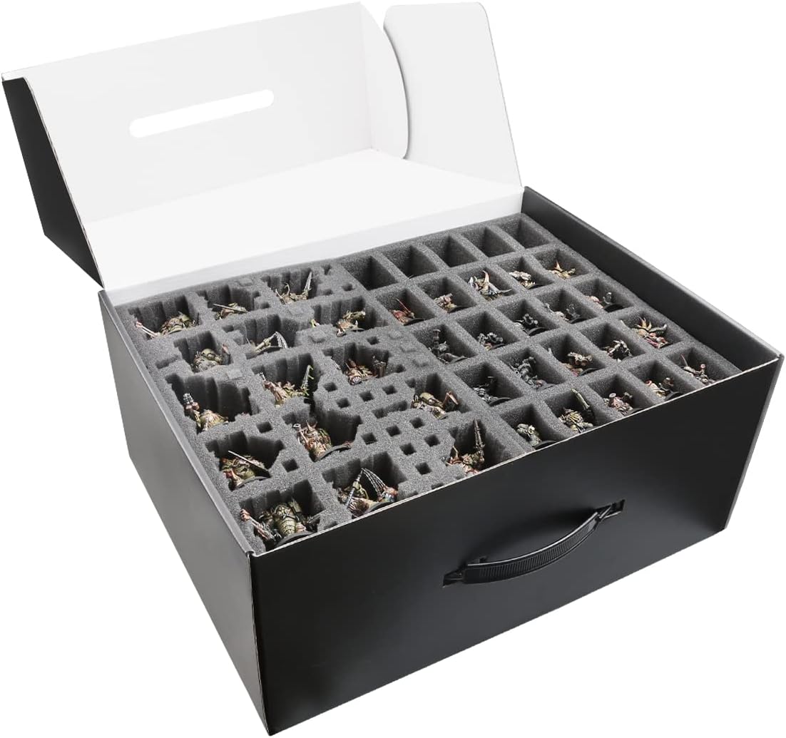 Jucoci Miniatures & Figure Storage Case with Customizable Foam to Carry