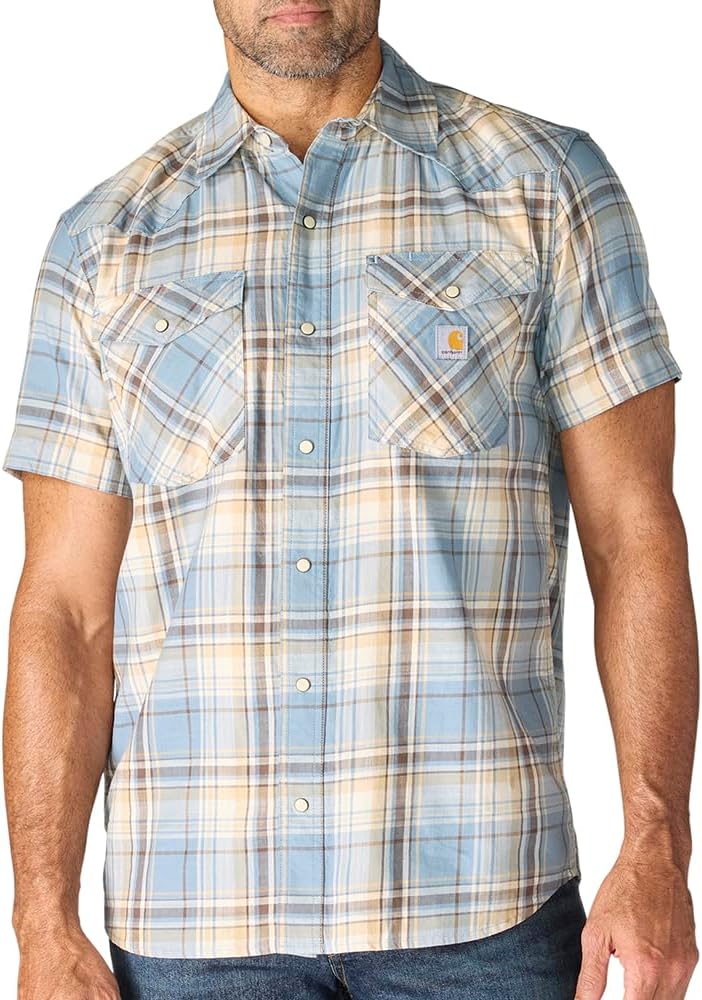 Carhartt Men's Montana Bozeman Relaxed Ss Plaid Shirt