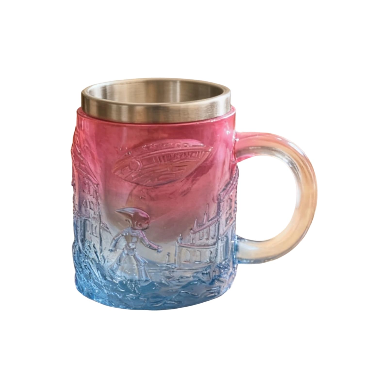 Buxuaaaa Friendly Science Fiction Themed Cup Resin and Stainless Steel Coffee Mug for Work Beverage Drinkware Coffee Science Fiction Mug